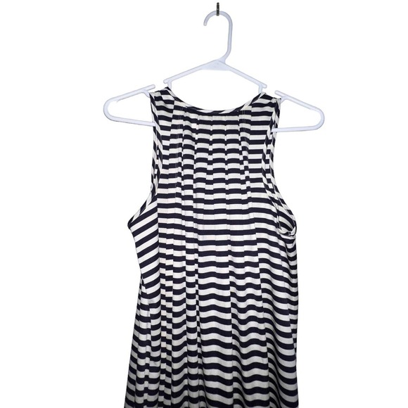 Jean Paul Gaultier for Target Draped Navy Striped Swing Dress Small - Picture 6 of 10